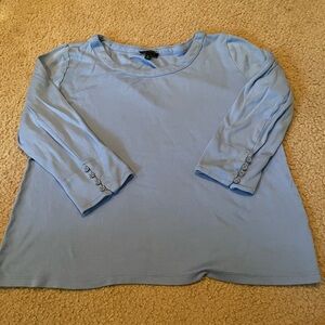Talbots Blue 3/4 Sleeve Blouse